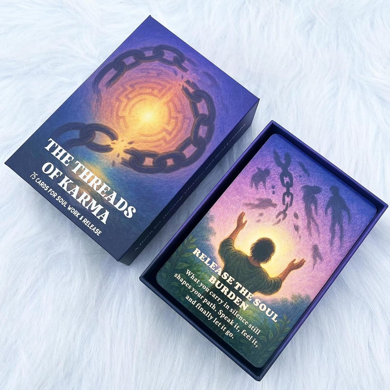 DPEHAKMK Karmic Healing Oracle Cards for Beginners, 75 Shadow Work and Soul Growth Oracle Deck for Releasing Past Wounds, Emotional Healing, Spiritual Awakening and Inner Transformation - Image 4